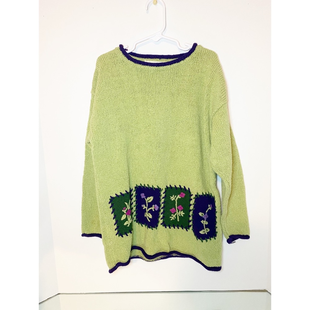 K.C. Parker Flower Cotton Sweater